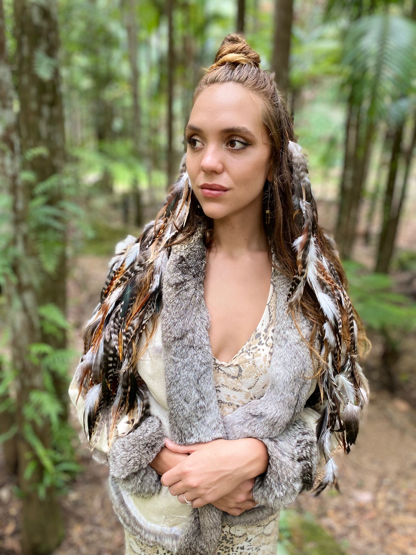 Feather Extensions - Chinchilla Minx