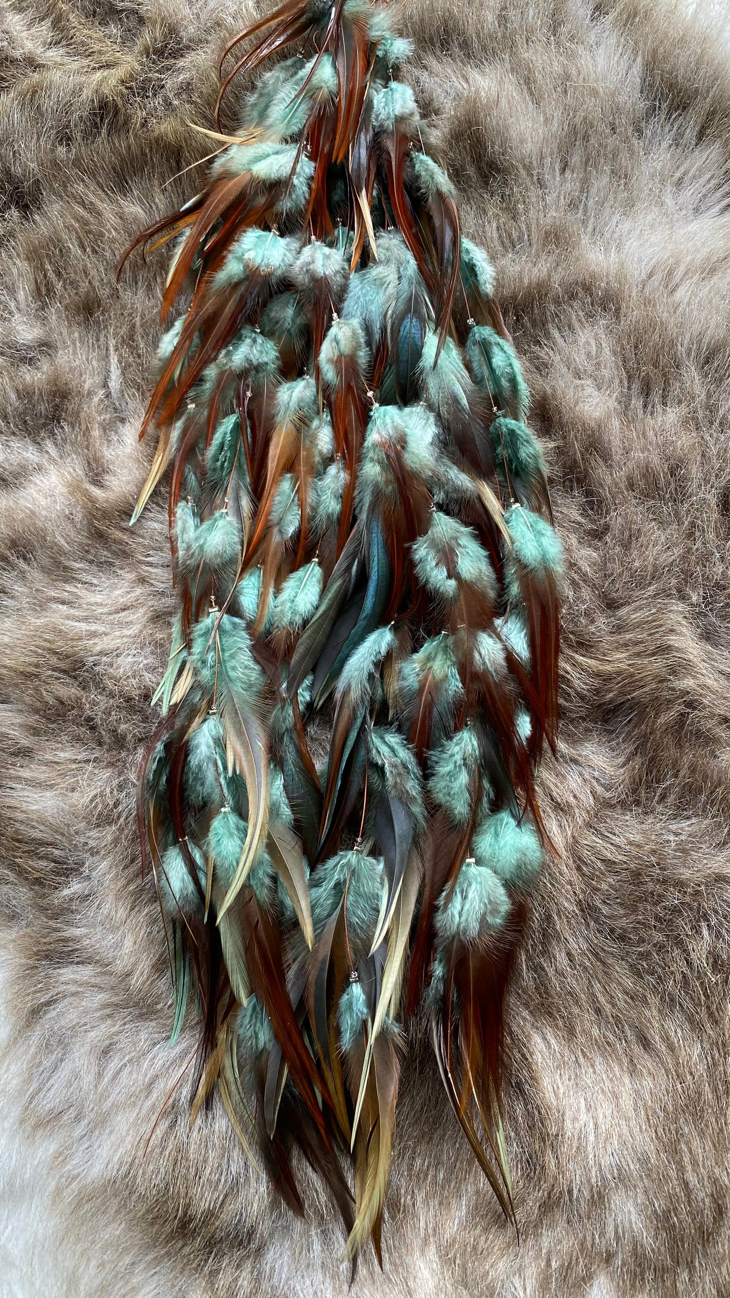 Feather Extensions - Coloured. Mystic Moss